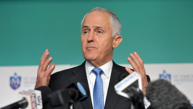 The headline Newspoll  figure is the Coalition’s two-party-preferred support dropping back to 47 per cent compared with Labor’s 53 per cent and delivering Turnbull his 12th consecutive loss to Labor. Picture: AAP