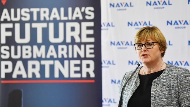 Federal Defence Minister Linda Reynolds. The federal government has vowed to hold a French company to account after it pledged to spend 60 per cent of its $80 million submarine contract within Australia. Picture: AAP