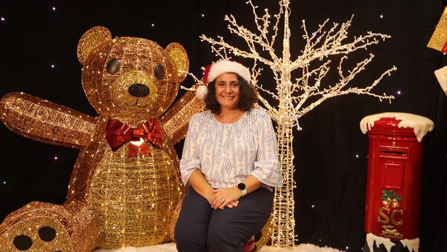 City of Palmerston Mayor Athina Pascoe-Bell in Santa's Grotto, looking forward to another Christmas Wonderland. Picture: Sam Lowe