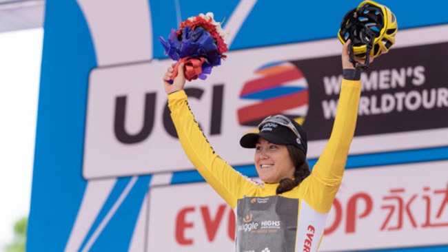 Chloe Hosking is the new race leader of the Tour of Chongming Island.