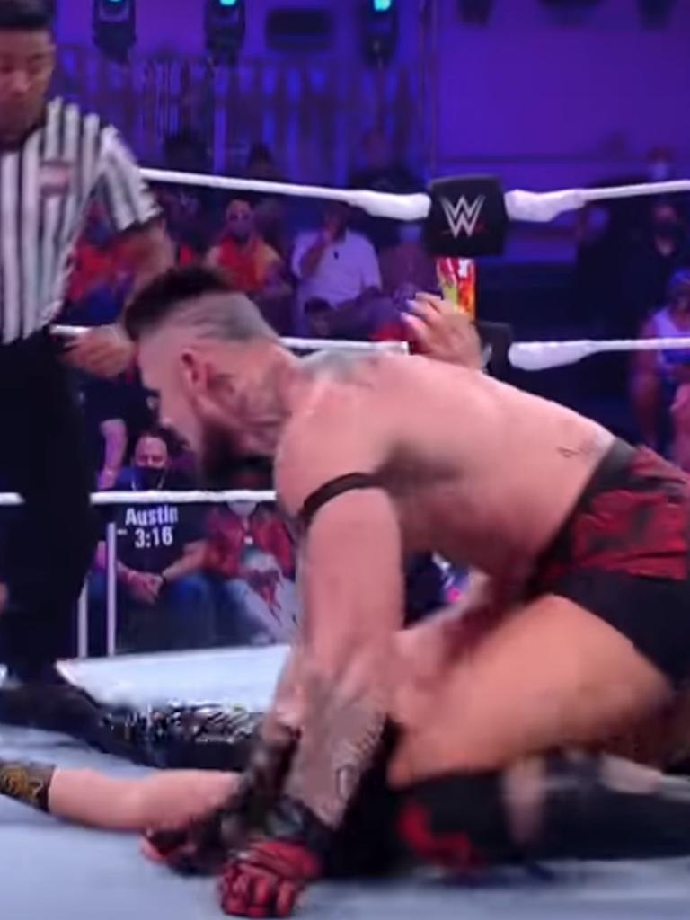 His improvised slingblade move sent WWE fans wild.