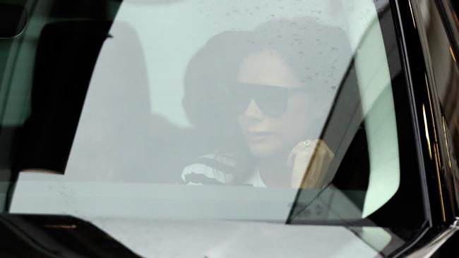 Victoria Beckham in the passenger seat. Picture: David Swift.