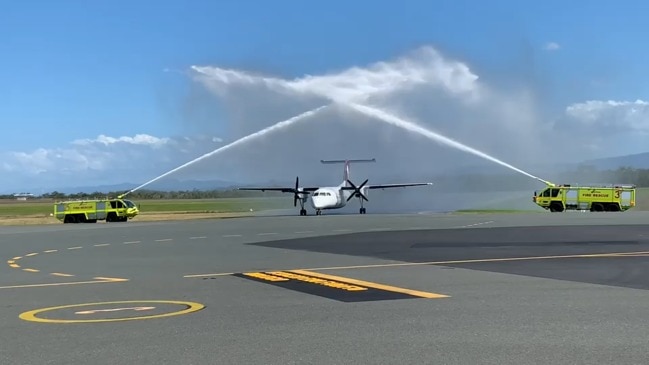 First Skytrans Cairns flight lands at Whitsunday Coast Airport