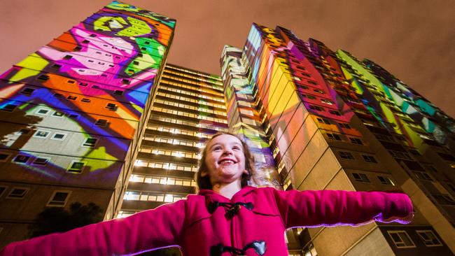 The Gertrude Street Projection Festival is an example of a successful night-time light display.