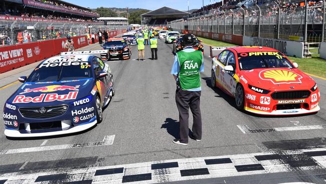 The Holden ZB Commodore, left, won on debut at the Adelaide 500.