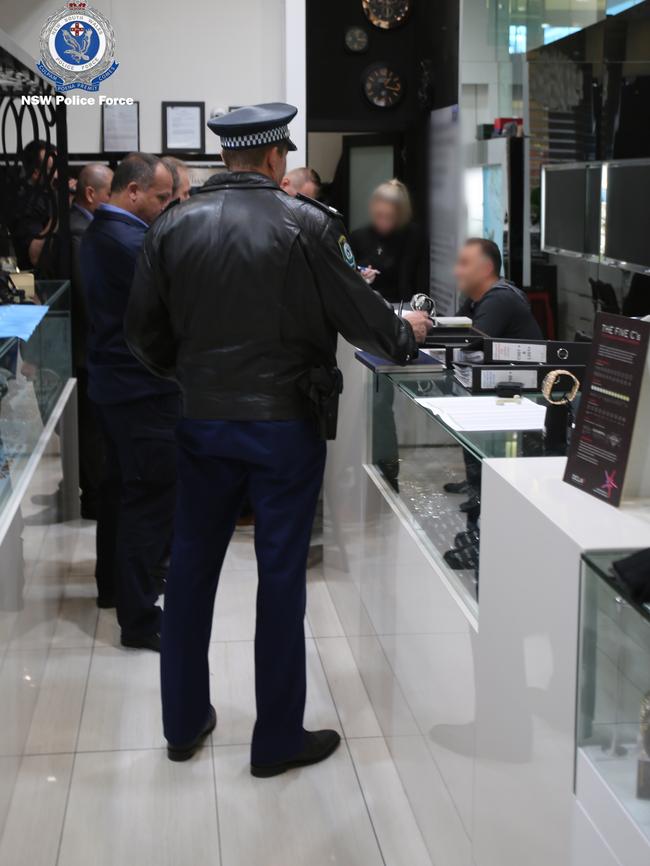 raiding the Bondi store. Picture: NSW Police.