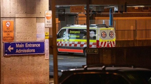 An ambulance at Westmead Hospital. Picture: Dean Asher.