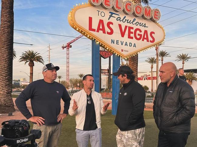 Instagram images from The Matty Johns Show page showing Matty in Las Vegas before the NRL season launch. Picture: Instagram