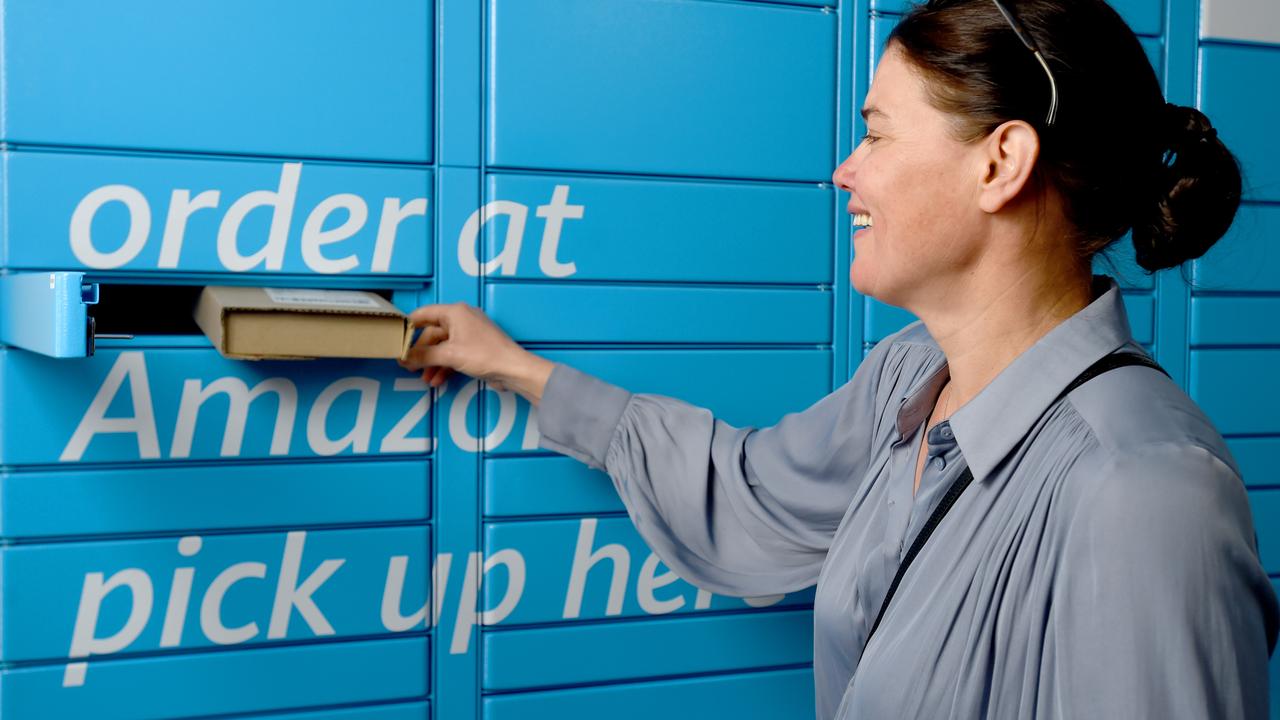 Amazon Hubs at newsagents, pharmacies and other selected retailers allow for not just pick up but return of products. Picture: NCA NewsWire / Naomi Jellicoe