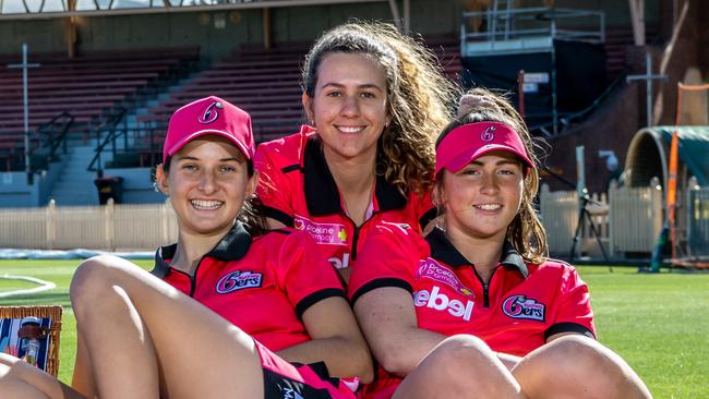 Stella Campbell, Emma Hughes and Alissa Bates are part of generation next at the Sydney Sixers.