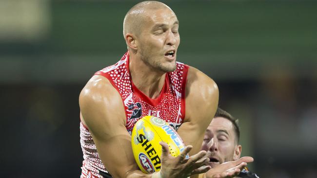 Sam Reid was unstoppable for the Swans. Picture: AAP Images