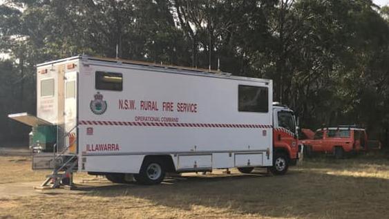 The Blue Mountains RFS aviation support unit coordinating helicopter firefighting resources from Katoomba Airfield this week.