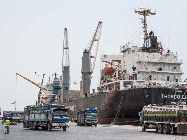 More than 12 per cent of shipping worldwide heads through the Red Sea. Picture: Mustafa Saeed