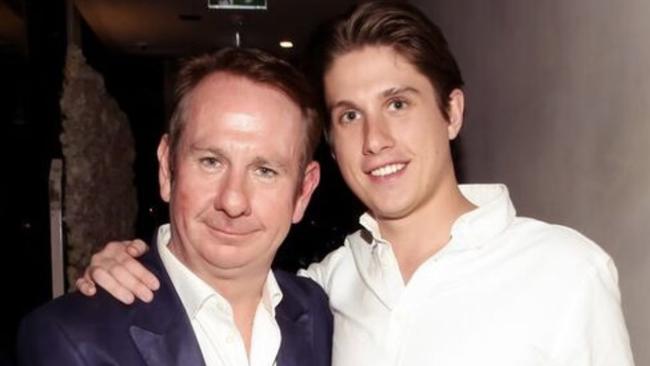 James Casey with his father, property tycoon and powerbroker Mark Casey. Picture: Supplied/ Casey family