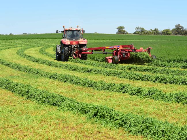 <s1>All done: Lucerne hay baling has been completed for the season in the region from Wagga Wagga to Echuca. Picture: Zoe Phillips</s1> <ld pattern=" "/>