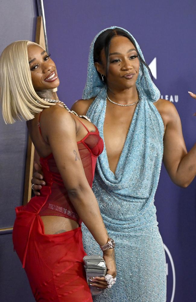 Sexyy Red and Tiffany Haddish. Picture: David Becker/Getty