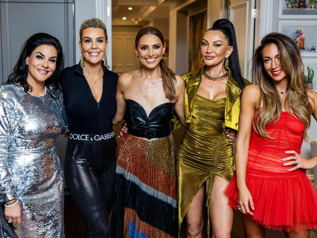 The Real Housewives of Sydney cast (from left to right): Nicole O’Neil, Dr Kate Adams, Sally Obermeder, Caroline Gaultier and Victoria Montana, with Krissy Marsh and Terry Biviano not pictured.