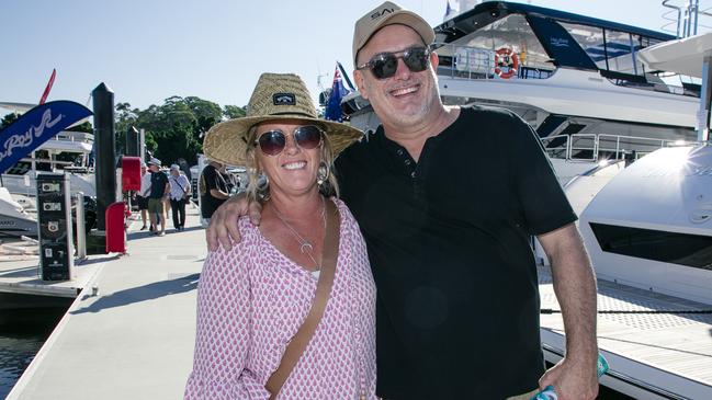 Kerrie and Jason Avard at the Sanctuary Cove Boat Show. Picture: Glenn Campbell