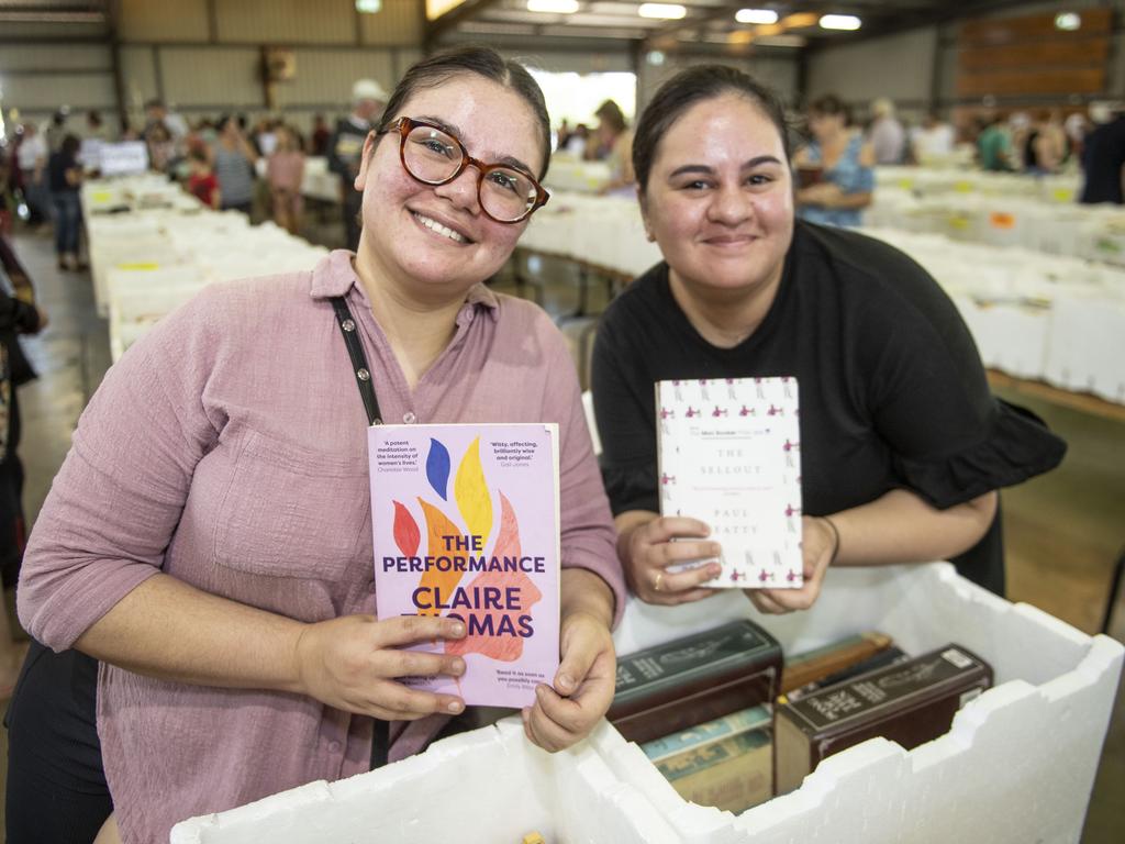 Grace Halligan and Natalie Halligan at the Chronicle Lifeline Bookfest 2022. Saturday, March 5, 2022. Picture: Nev Madsen.