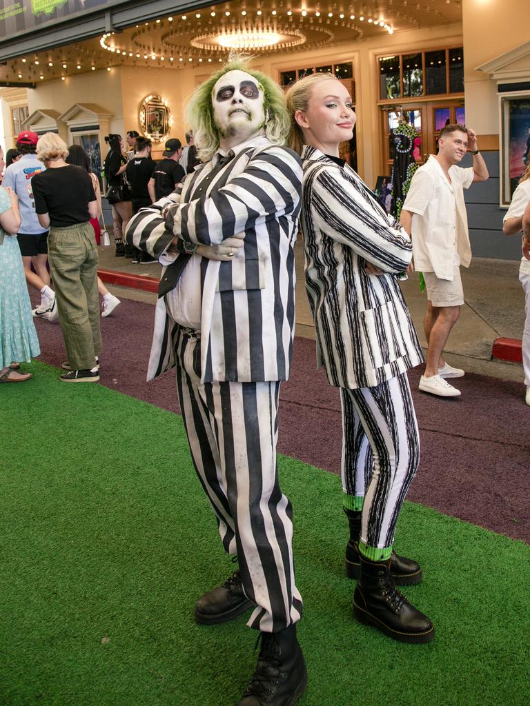 Brooke Lee on the Green Carpet for the Queensland Premiere of Ã&#146;BeetlejuiceÃ&#147; at Warner Brothers Movie World on the Gold Coast. Picture: Glenn Campbell