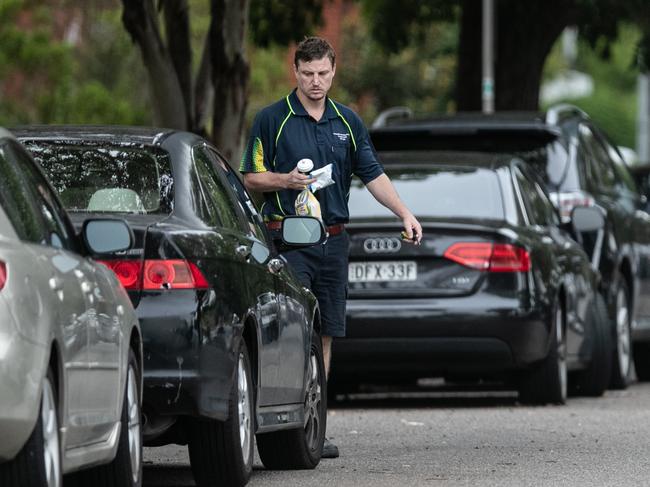 Finch leaves his home with his lunch. Picture: Julian Andrews