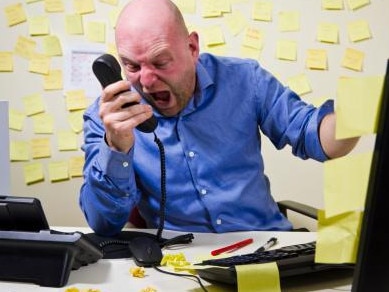 Angry Man Screaming in the Phone