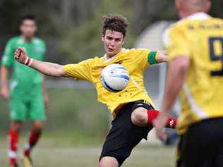 Tyson Holmes has the talent to play in the A-League, his coach insists. Picture: CADE MOONEY