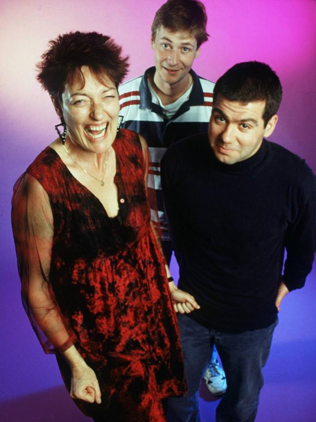 1997: Then Fox FM hosts Tracy Bartram, Matthew Tilley and Jamie Angel.