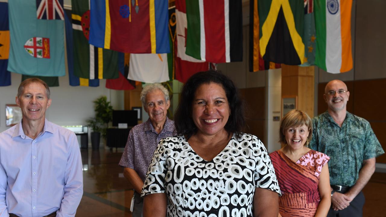 Members from the Aboriginal Justice Agreement board after the bipartisan signing at Parliament House. Picture: (A)manda Parkinson