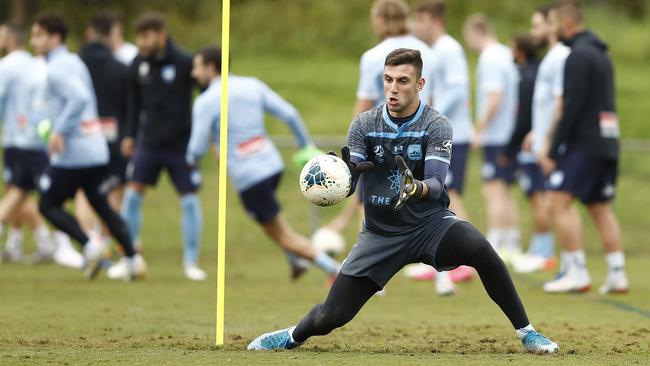 Sydney FC’s Adam Pavlesic trains ahead of Friday’s game against Wellington Phoenix