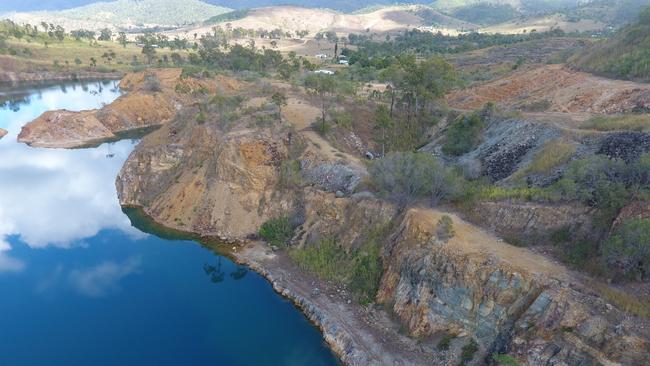 Mount Chalmers mine pits.