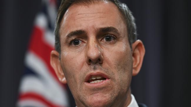 CANBERRA, AUSTRALIA, NewsWire Photos. MARCH 6, 2024: Federal Treasurer Jim Chalmers holds a press conference at Parliament House in Canberra. Picture: NCA NewsWire / Martin Ollman