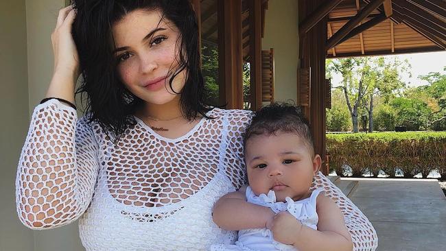 Jenner with five-month-old daughter Stormi. Picture: Instagram