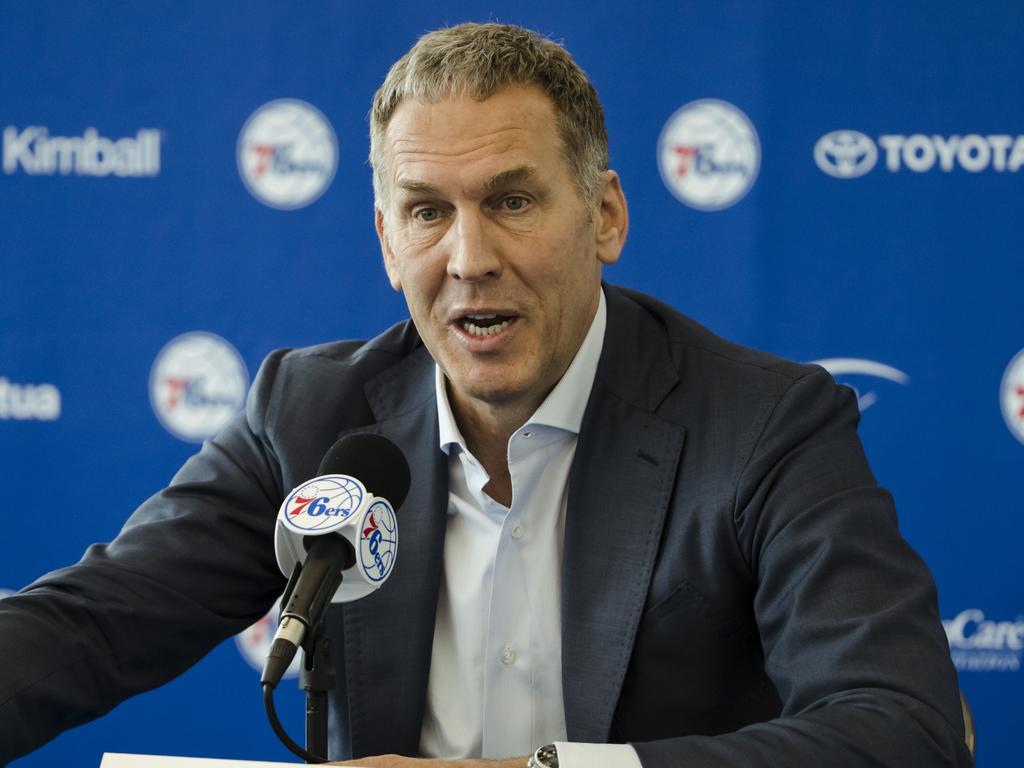 Former Philadelphia 76ers President of Basketball Operations Bryan Colangelo has made a bid for part ownership of the WNBL. Photo: AP Photo/Matt Rourke.