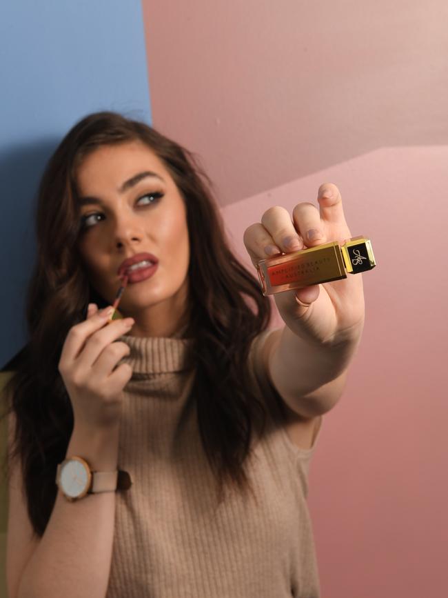 Amplified Beauty CEO Shahna Smith created The Tracey lipstick as a tribute to her late mum. Picture: NCA NewsWire / Naomi Jellicoe