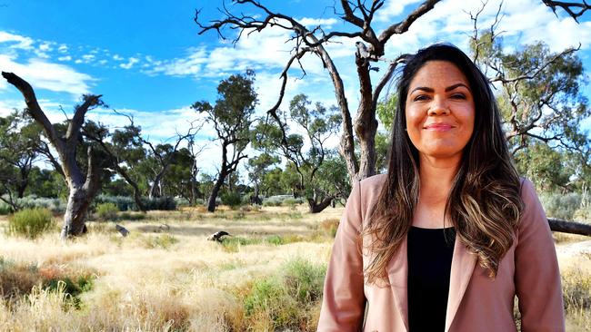 Senator Jacinta Nampijinpa Price at Alice Springs. Picture: Chloe Erlich