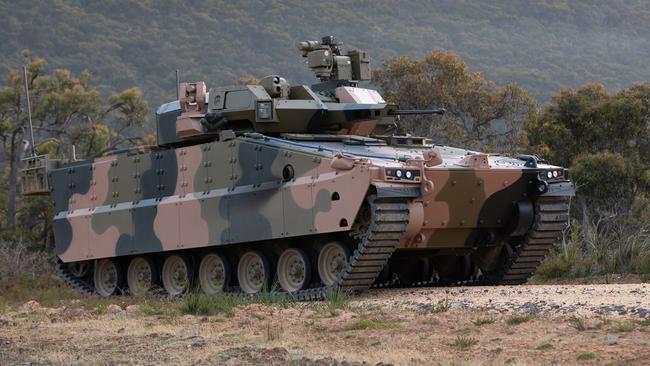 Hanwha’s Redback infantry fighting vehicle selected for the army by the Albanese government last year. The vehicles are being built at a plant in Mr Marles’ electorate. Picture: ADF