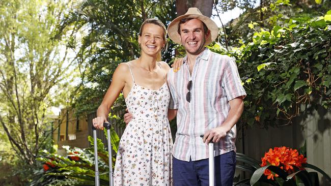 Gareth Beddoes and Rosy Cooper are excited to be going on holiday using the QLD Tourism Giveaway. Picture: Tim Hunter