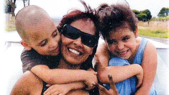 Korey, left, and Amber, right, with their mother Adeline Yvette Rigney-Wilson, centre. Picture: Supplied by Ms Wilson-Rigney’s family.