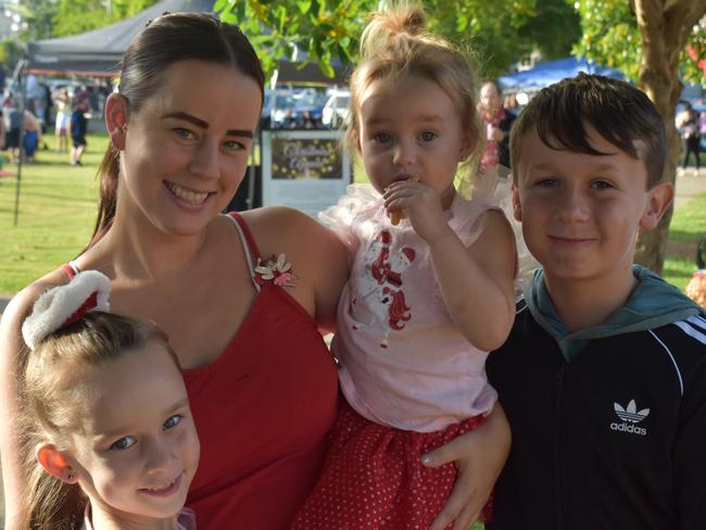 Kathryn, Katelyn, Sophia and Dylan Purcell at Christmas in the Park 2022.