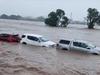 Footage of cars, homes submerged by floods