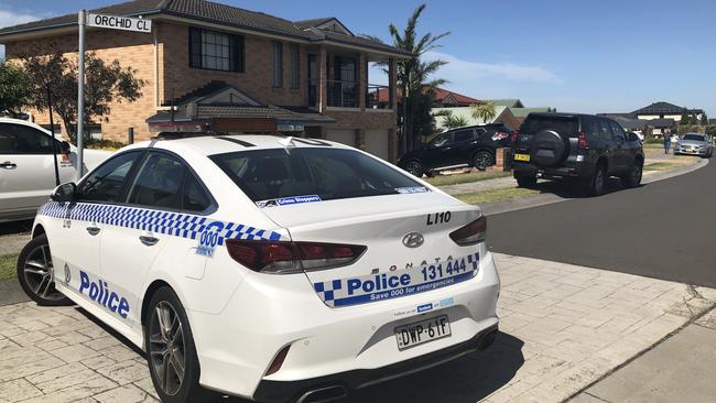 Police investigate the daytime shooting at Horsley. Picture: Madeline Crittenden