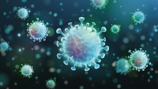 Vector of Coronavirus 2019-nCoV and Virus background with disease cells. COVID-19 Corona virus outbreaking and Pandemic medical health risk concept. Vector illustration eps 10