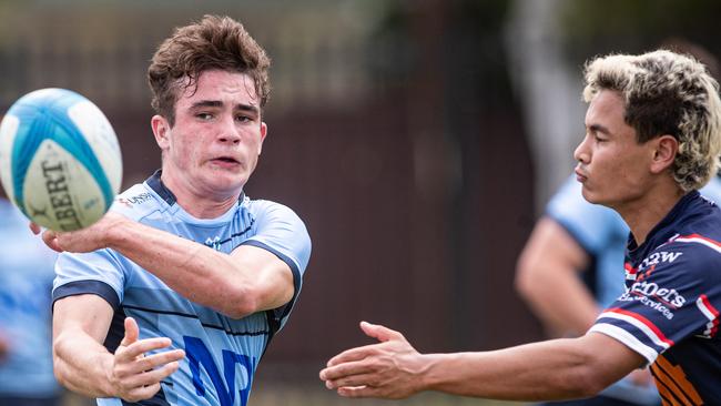 08/03/25. News Local. Sport. Daceyville, Sydney, NSW. Pics by Julian Andrews.Action pictures from the NSW Waratahs U18 contact trial training game v Eastern Suburbs at Daceyville.