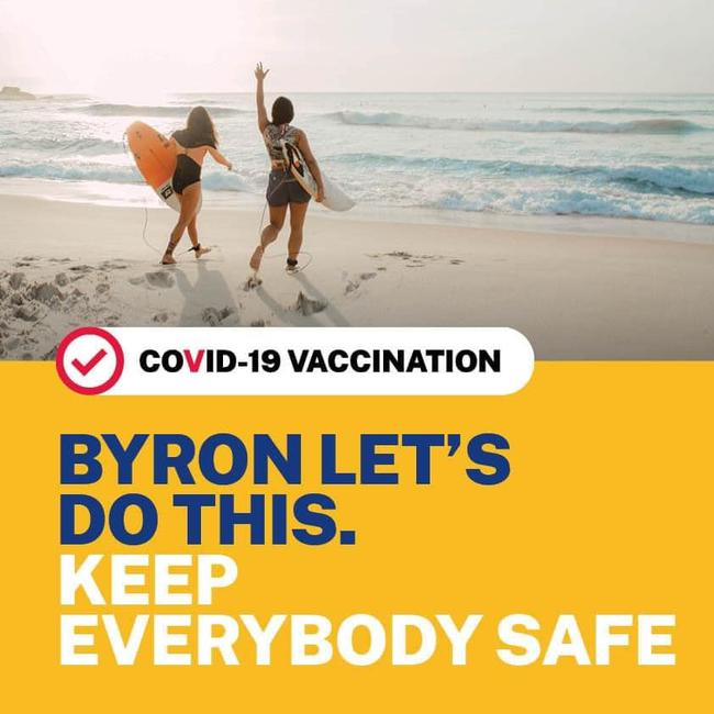 NSW Health is targeting Byron Bay to get vaccination levels up.