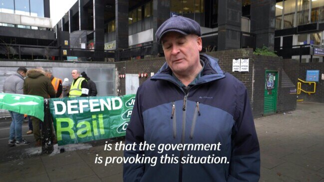 RMT union leader blames government for UK rail strikes