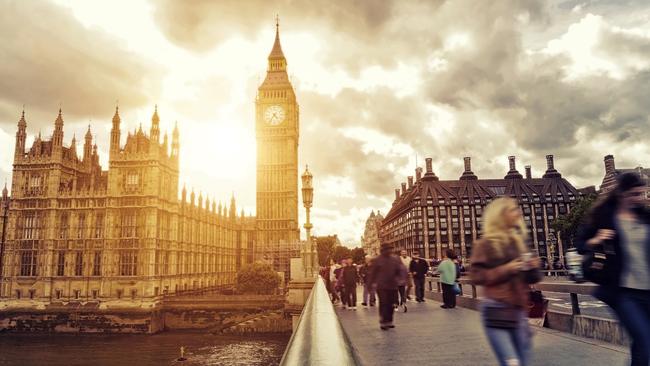 Dramatic sky over the Houses of Parliament at sunset. London hot list, Kerry Parnell, Sunday Escape Picture: iStock