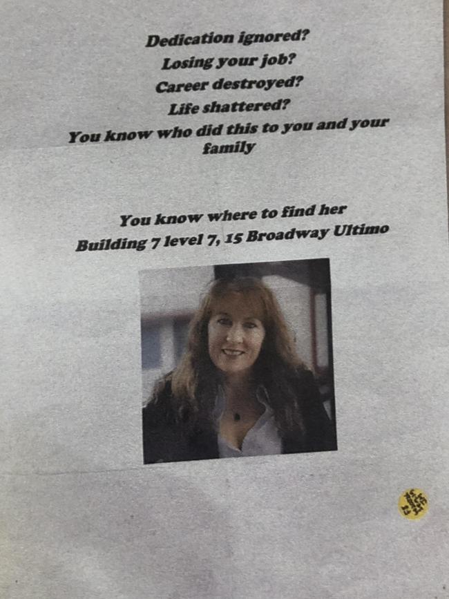 A letter Dianne Jolley wrote herself. Photo: Supplied.
