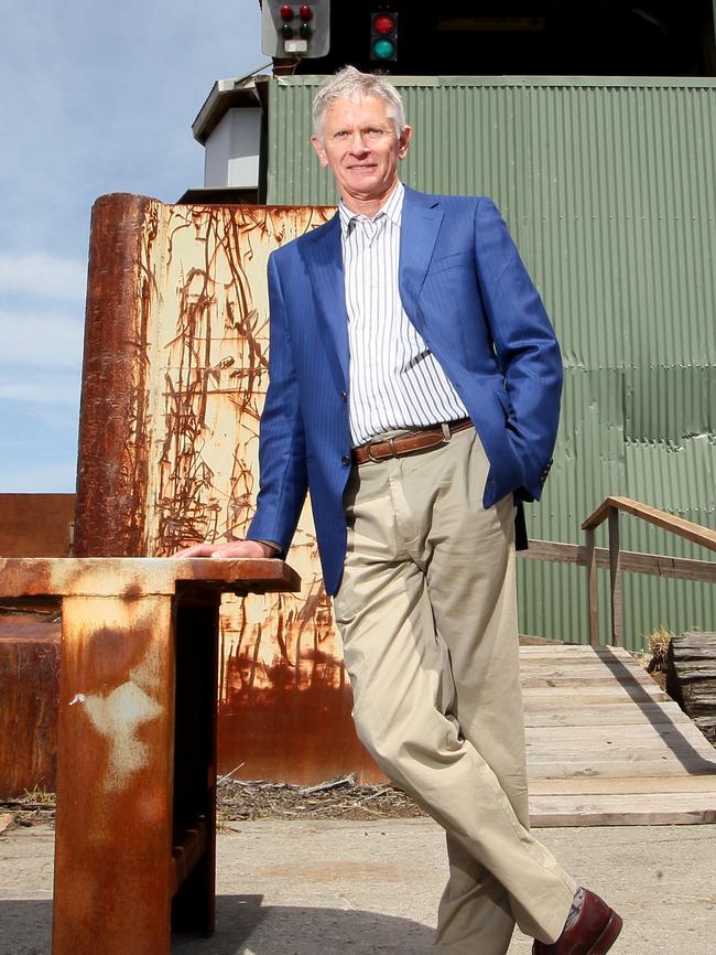 Graeme Wood at the site of the proposed Spring Bay Mill at Triabunna.