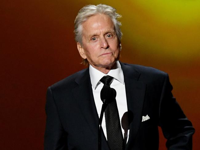 LOS ANGELES, CALIFORNIA - SEPTEMBER 22: Michael Douglas speaks onstage during the 71st Emmy Awards at Microsoft Theater on September 22, 2019 in Los Angeles, California.   Kevin Winter/Getty Images/AFP == FOR NEWSPAPERS, INTERNET, TELCOS & TELEVISION USE ONLY ==